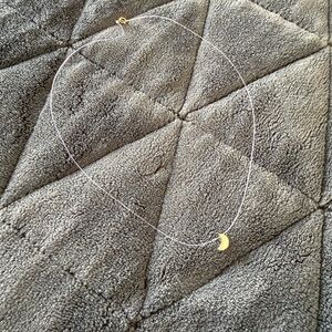 Delicate Gold Crescent Moon Pendant Necklace - Women Jewelry